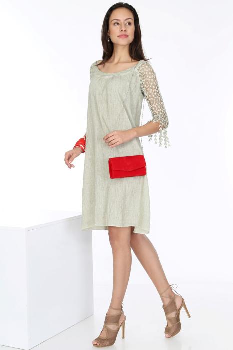KOLLARI SARKIT DANTELLİ ELBİSE MODEL 06
