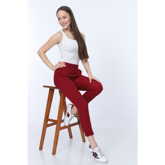 BELİ LASTİKLİ DUBLE PAÇA PANTOLON