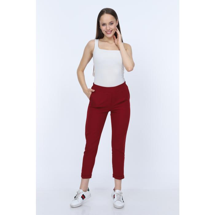 BELİ LASTİKLİ DUBLE PAÇA PANTOLON