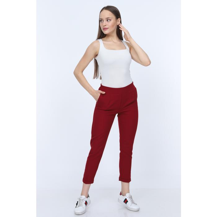 BELİ LASTİKLİ DUBLE PAÇA PANTOLON