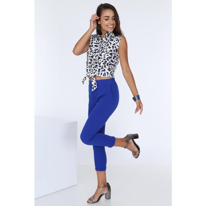 BELİ LASTİKLİ DUBLE PAÇA PANTOLON