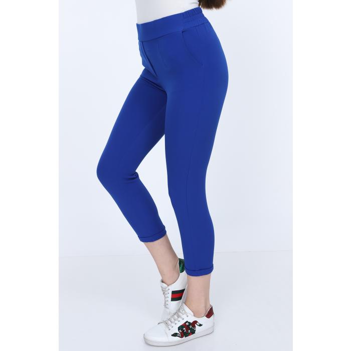 BELİ LASTİKLİ DUBLE PAÇA PANTOLON