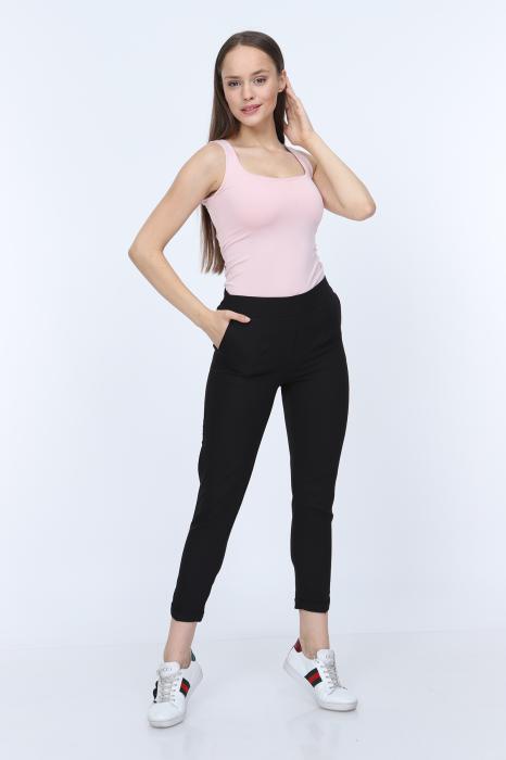 BELİ LASTİKLİ DUBLE PAÇA PANTOLON