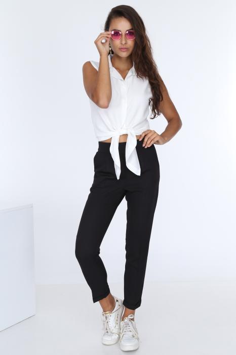 BELİ LASTİKLİ DUBLE PAÇA PANTOLON