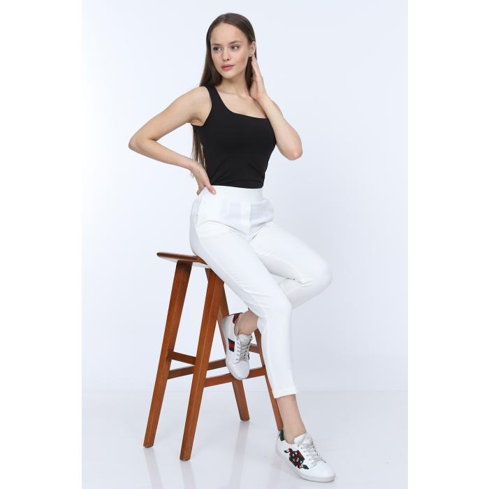 BELİ LASTİKLİ DUBLE PAÇA PANTOLON