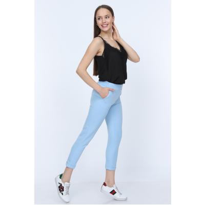 BELİ LASTİKLİ DUBLE PAÇA PANTOLON