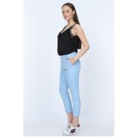 BELİ LASTİKLİ DUBLE PAÇA PANTOLON