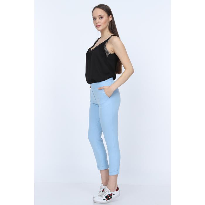 BELİ LASTİKLİ DUBLE PAÇA PANTOLON