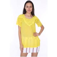 OMUZU VE ÖNÜ DANTELLİ SALAŞ BLUZ MODEL 56